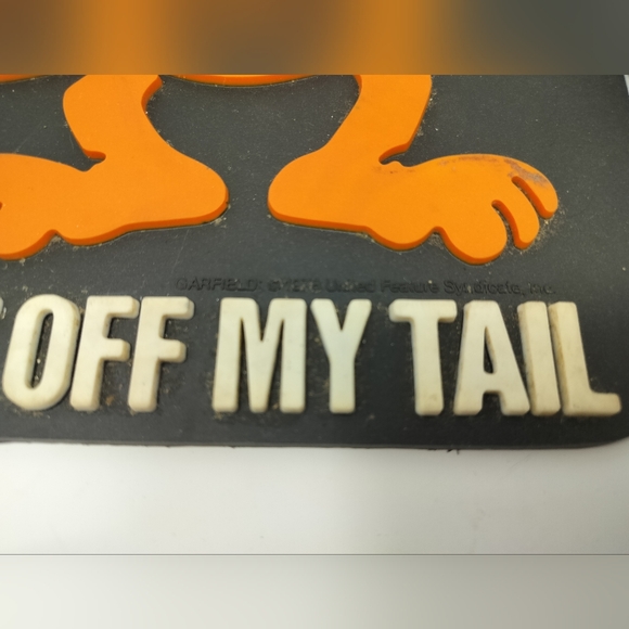 NOS Vintage New 1978 Garfield The Cat Get off my tail mud flaps NWOT - Picture 4 of 6